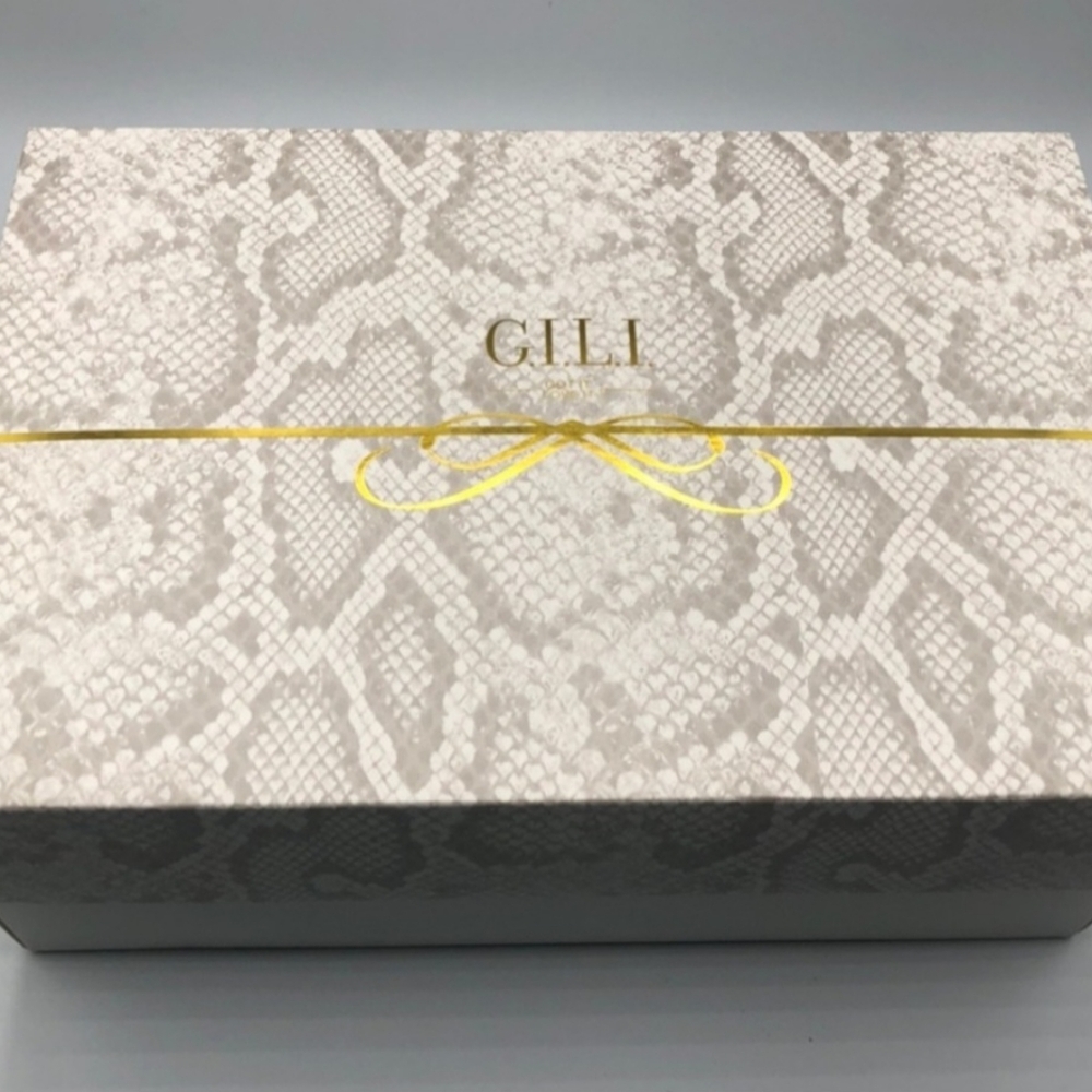 G.I.L.I. Leather Monochrome Snake Print Crossbody Bag w Slim Metalliac Wallet - Picture 10 of 11